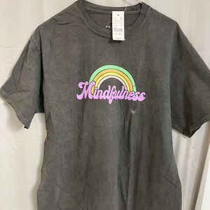 Pacsun PS / LA Mindfulness T-shirt Gray Top Short Sleeve Graphic Size Medium NEW